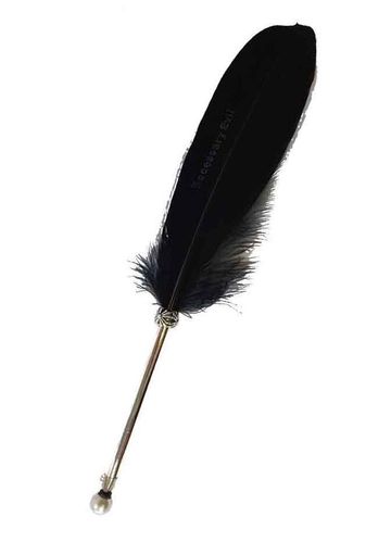 Necessary Evil Black Feather Quill Pen